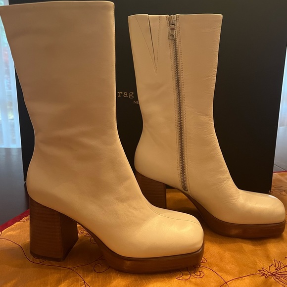 Rag & Bone Matrix Leather Platform Boots - Picture 2 of 10